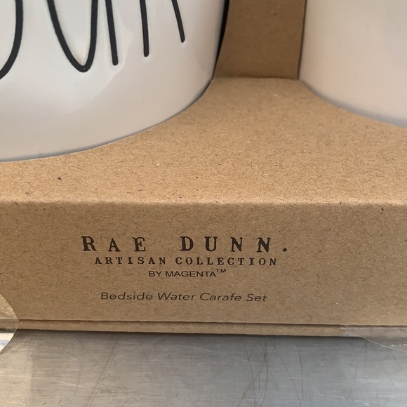 New Rae Dunn white ceramic POUR and SIP Water Carafe Set - Picture 7 of 8